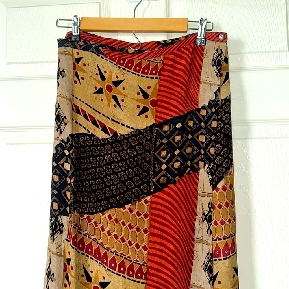 Vintage Large Size Wrap Skirt star Print Skirt Beach Skirt Sz 1 - Picture 3 of 6